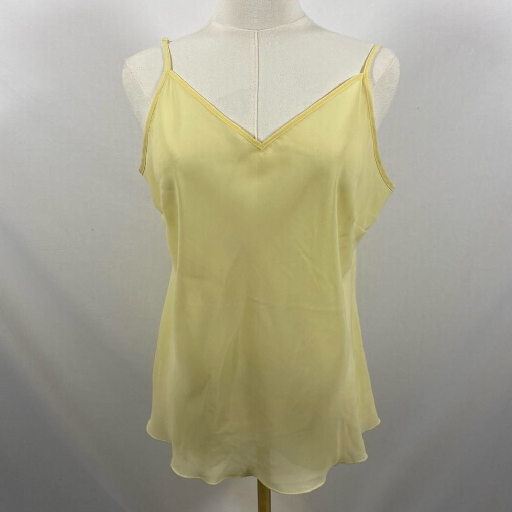Notations pastel yellow chiffon cami top size large fairy Y2K preppy coquette
